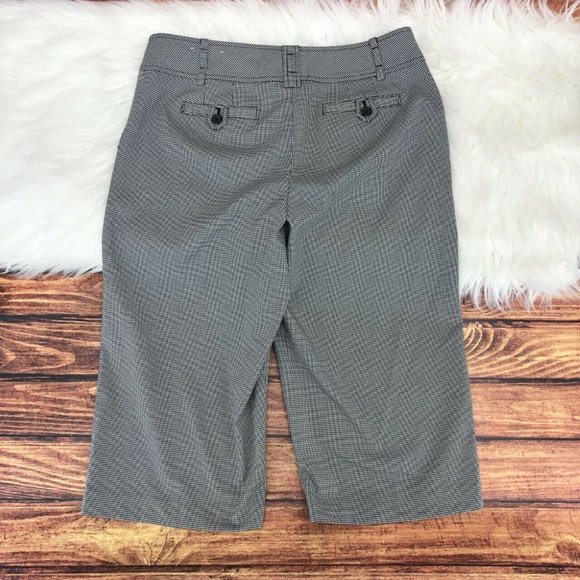 Ann Taylor Loft Houndstooth Print Capris Size 10P - Picture 6 of 6